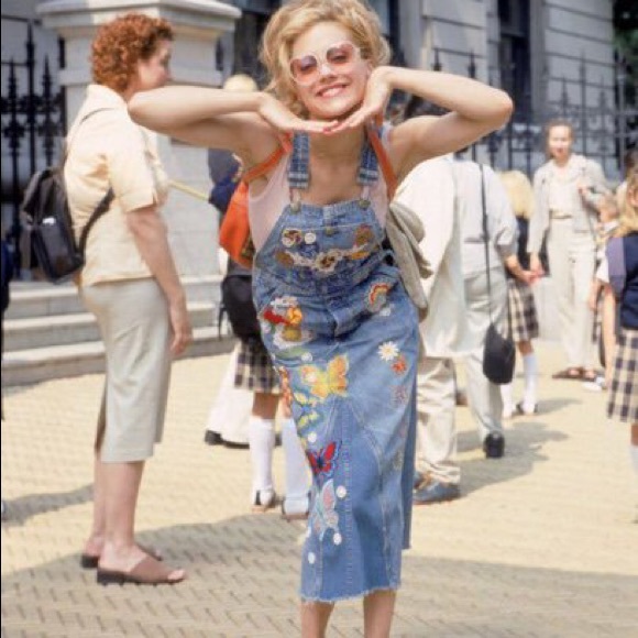 denim overall midi dress